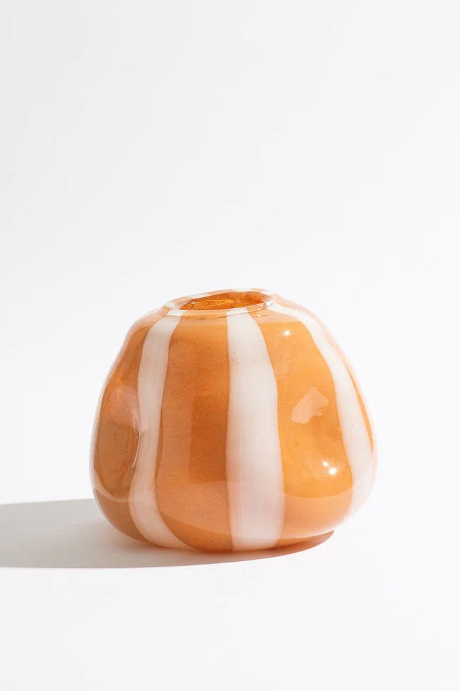 Candy Stripe Vase - Small / Peach