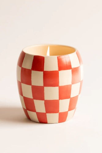 Checkmate Candle - Red / Rose + Santal